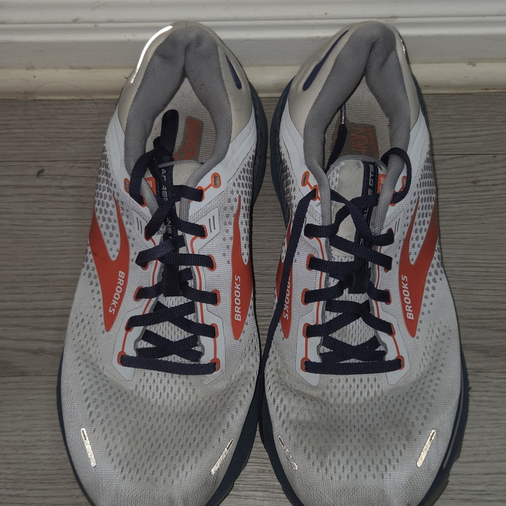 Brooks Mens Adrenaline White and Red Running Shoes